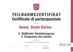 Certificato di partecipazione KaminKongress
